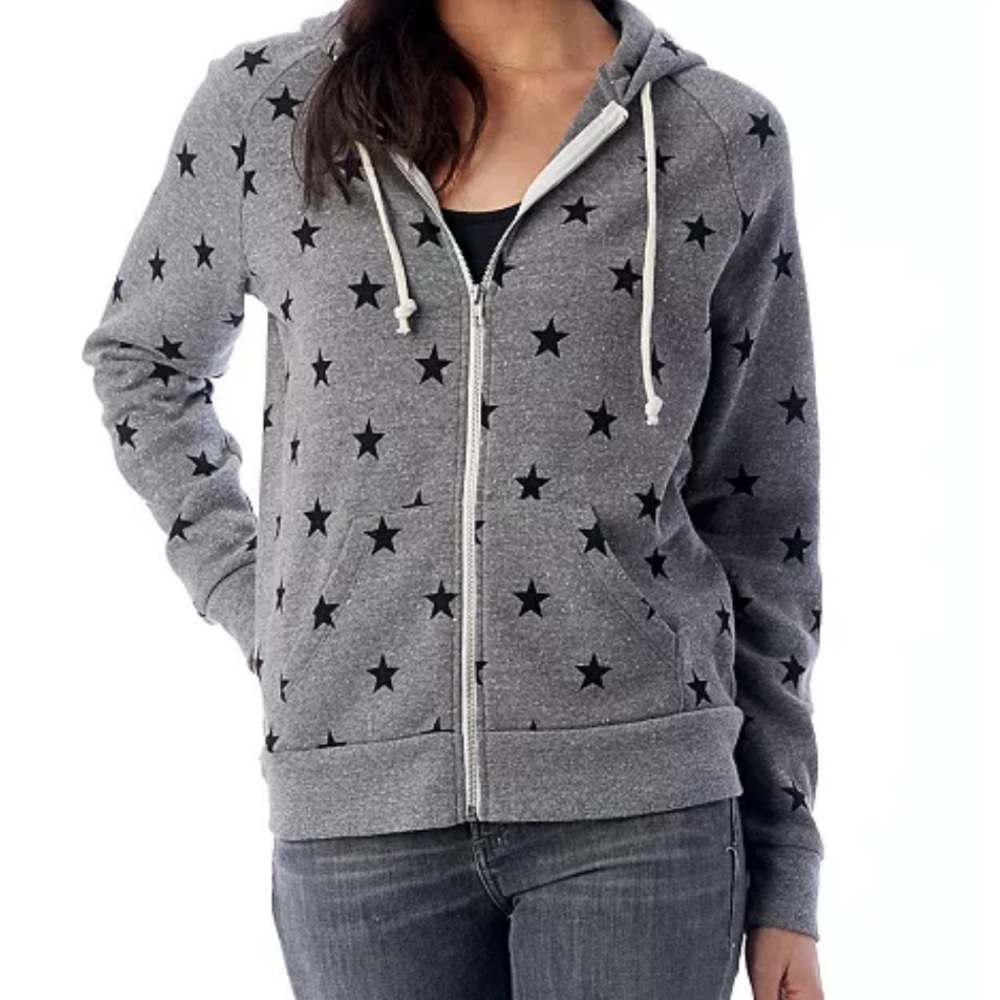 Alternative Apparel Star Zip Up Hoodie